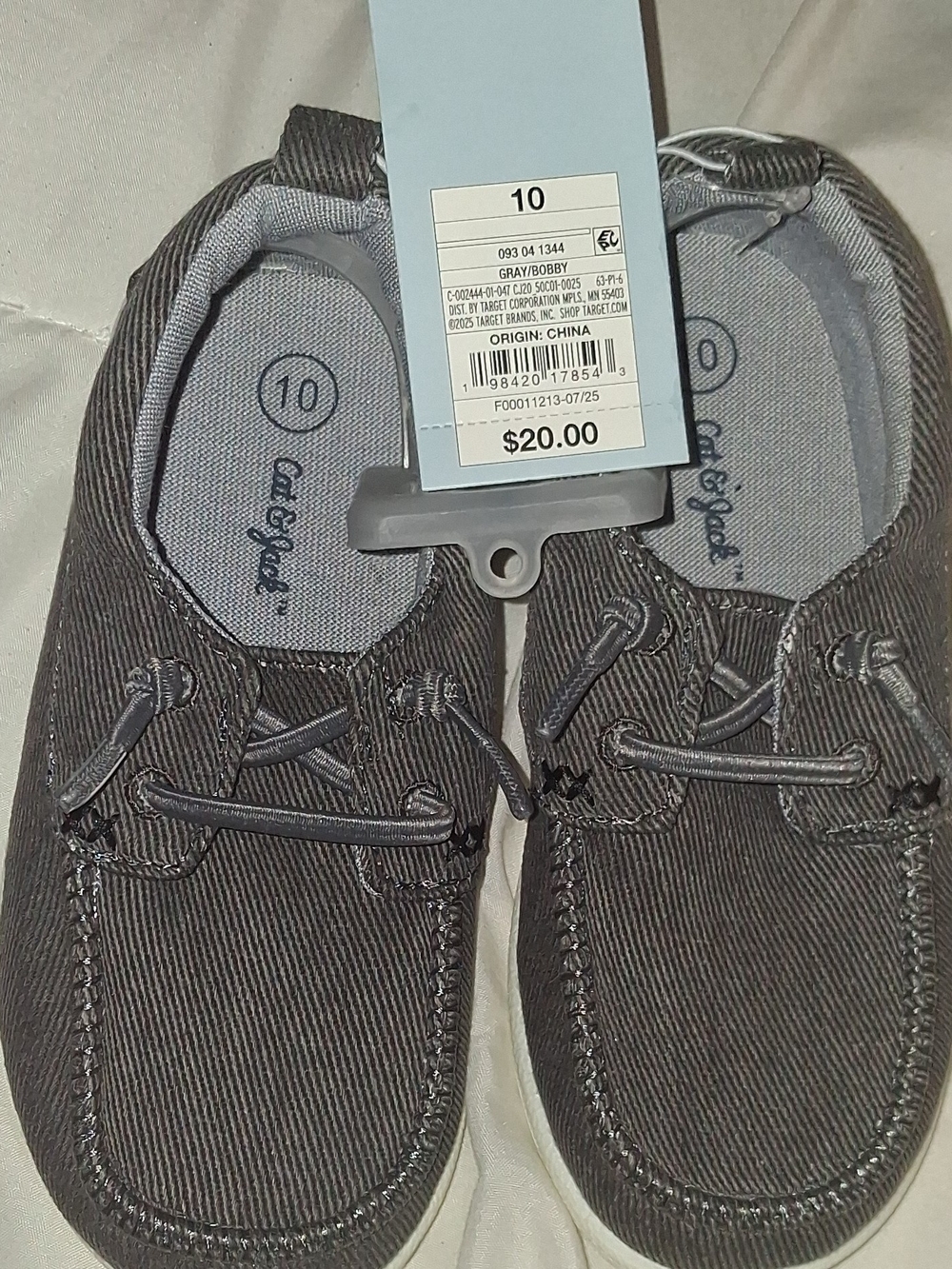Sperry Kids' Gray Canvas Boat Shoes